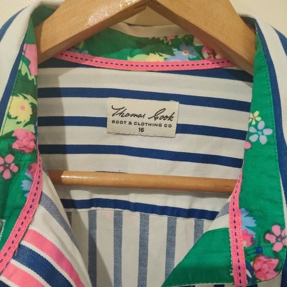 THOMAS COOK|| VINTAGE Striped SHIRT SIZE 16 - Picture 2 of 10